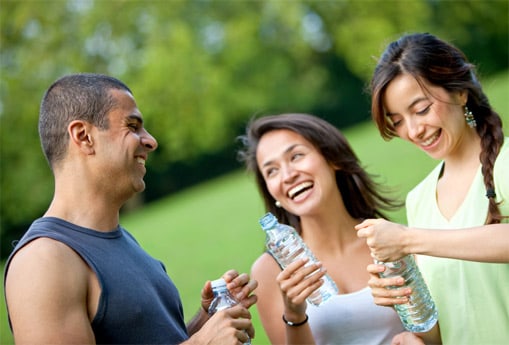 Group of people laughing together